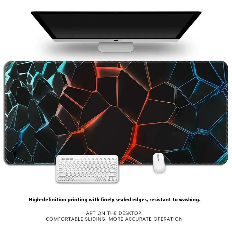 Thickened natural rubber computer keyboard table mat with overlock edge