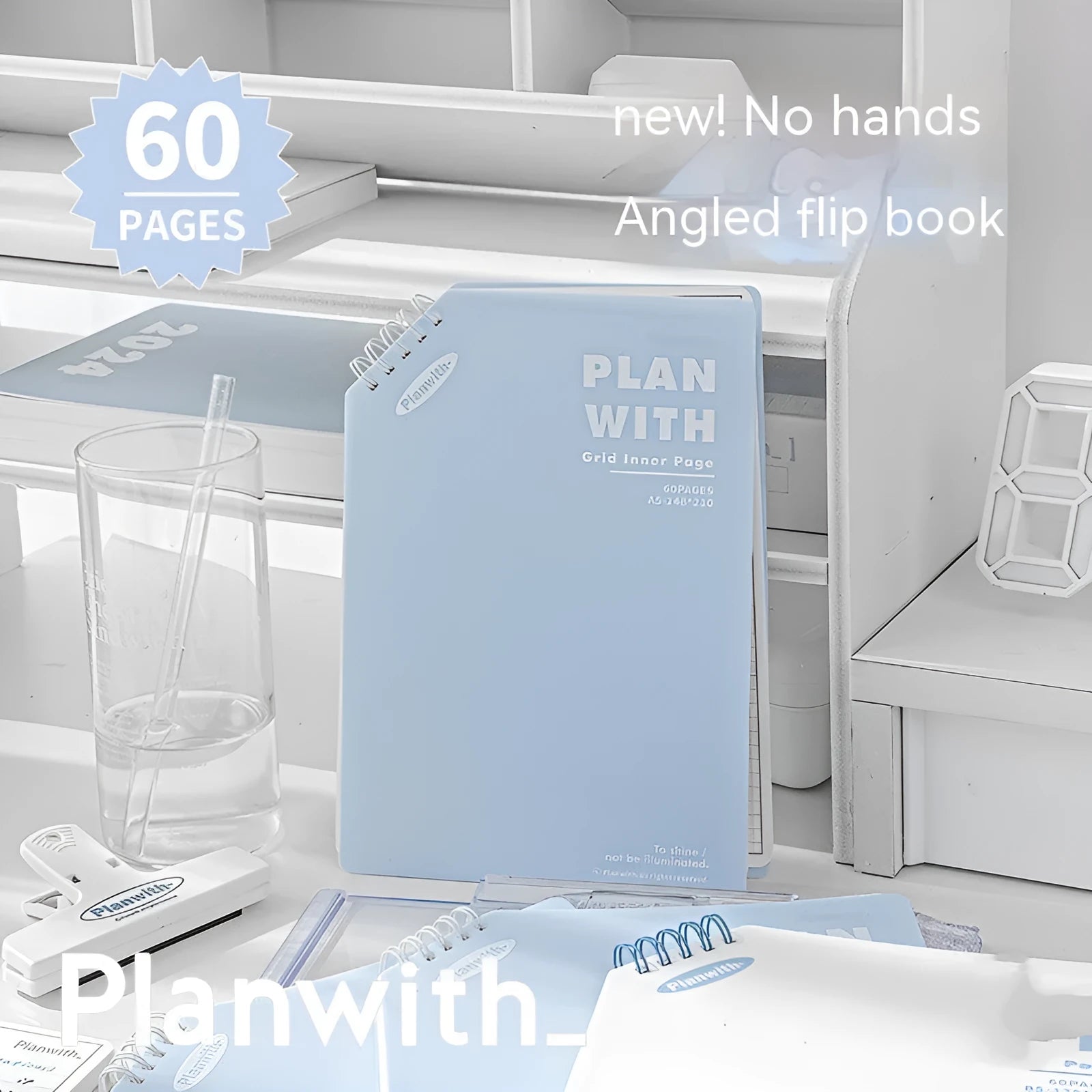 Oblique angle book artsy ins style salt series notebook with 60 sheets in A5 or B5 size with cover options