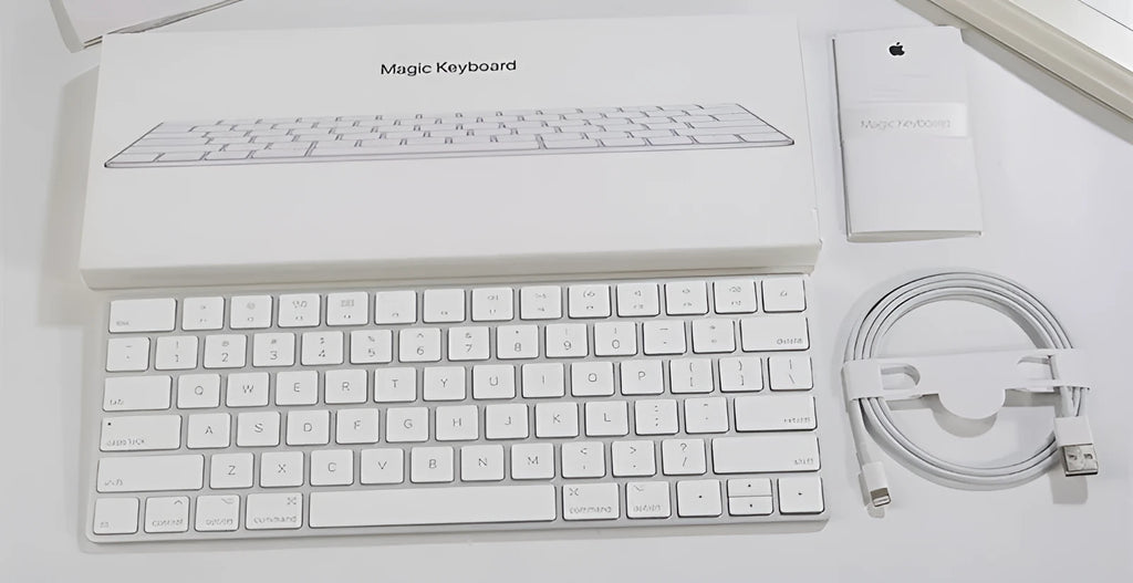 Apple G6 Bluetooth wireless keyboard with white ultra-thin metal construction