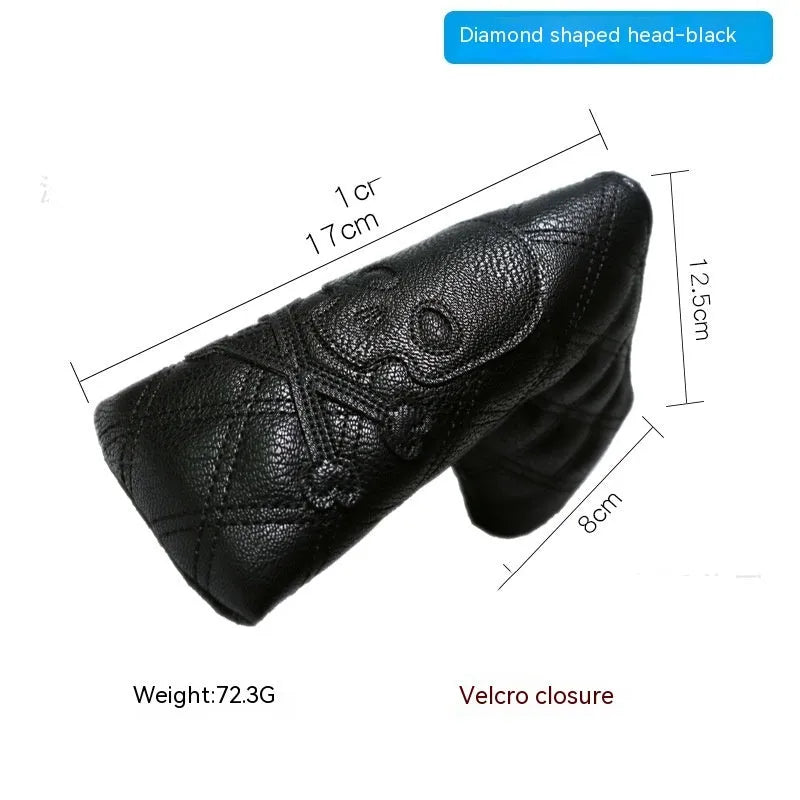 Golf straight bar putter sleeve in various designs including four-leaf clover and animal motifs