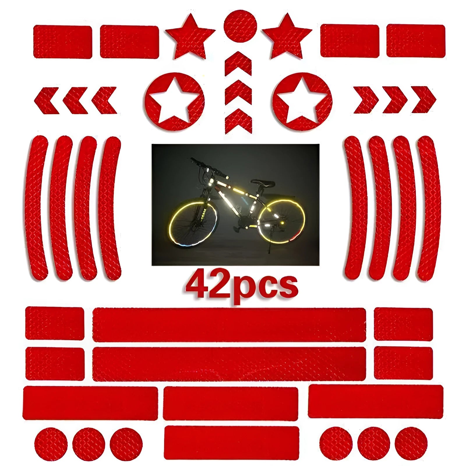 Bicycle reflective safety tape showing geometric grid pattern in multiple colour options