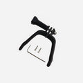 3D-printed hard plastic GoPro expansion bracket for FPV drones with sponge protection