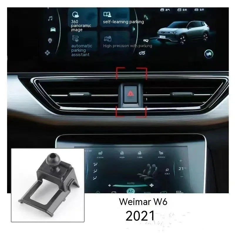 GOODWAY car mobile phone holder with 360-degree rotation mounted on dashboard