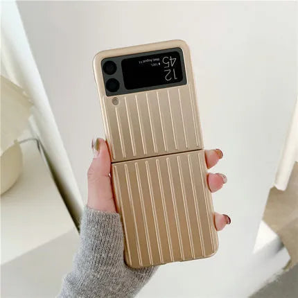 Samsung Z Flip3 ultra-thin flip phone case in solid colours showing front and back views
