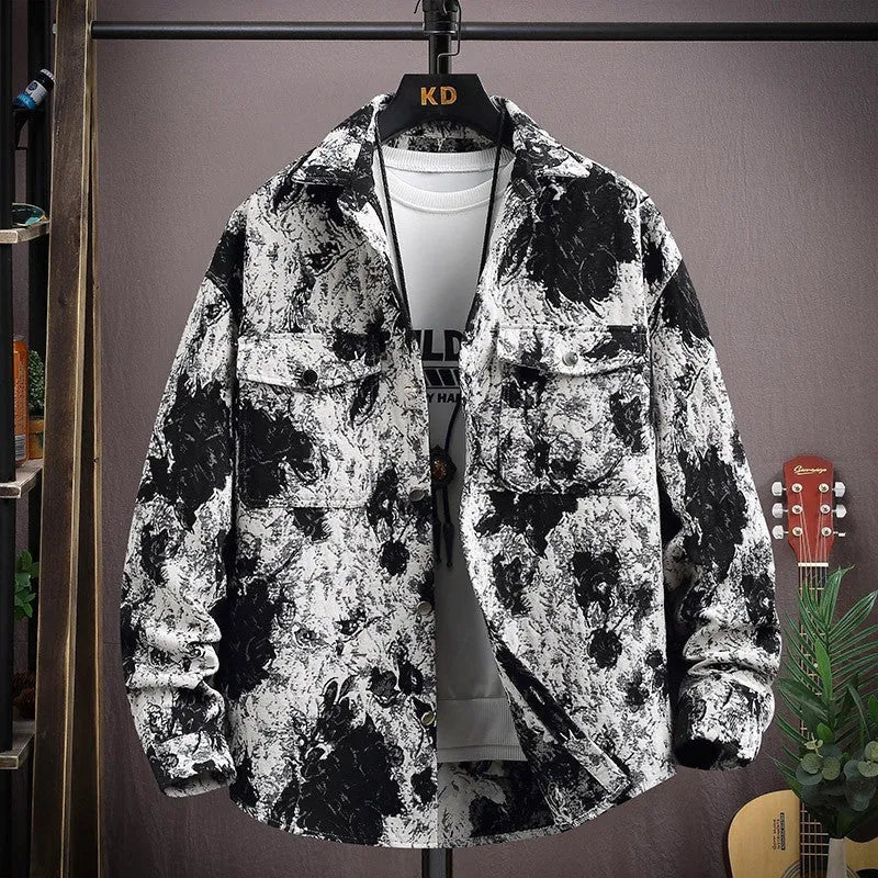 Casual lapel shirt coat with straight hem design and long sleeves in multiple colour options