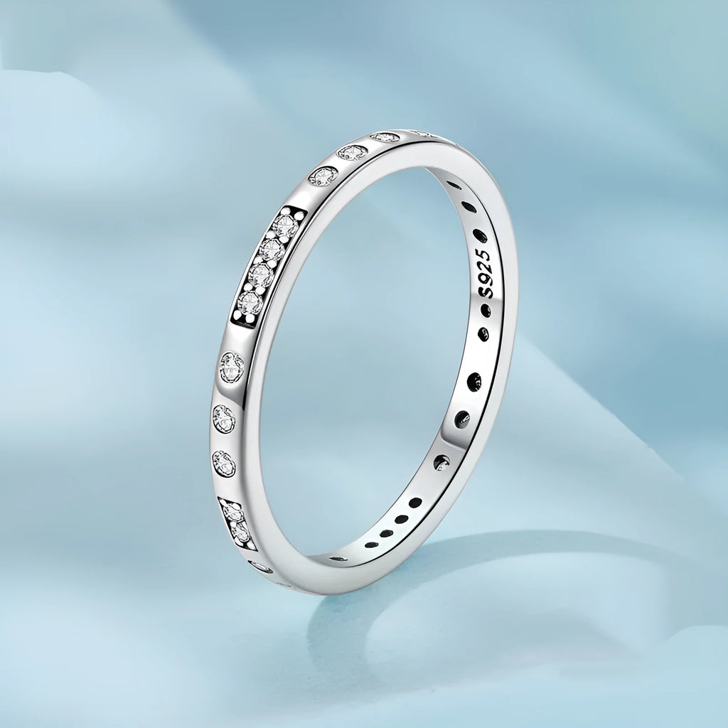 Sterling silver 'I Love You' Morse code ring with black oxidised finish on a plain background.