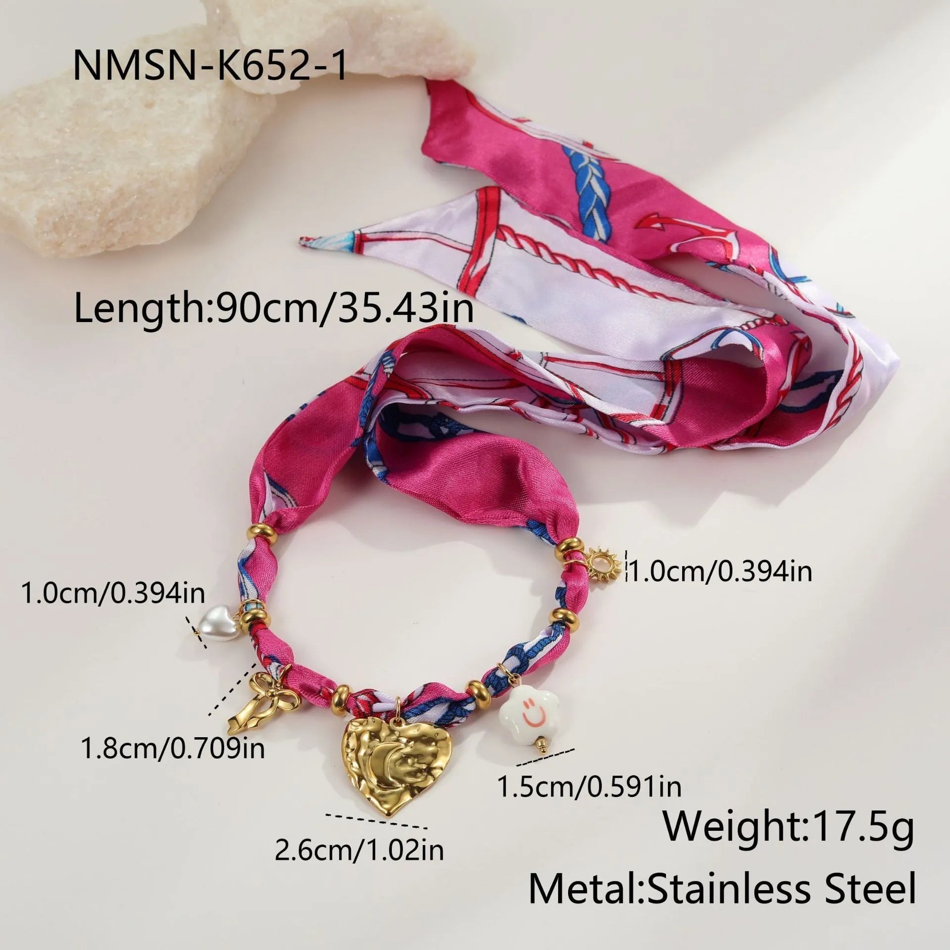 Gold-plated stainless steel necklace and bracelet set with geometric love pendant on adjustable chain