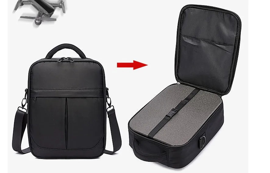 Black Oxford fabric messenger bag for men with shoulder strap
