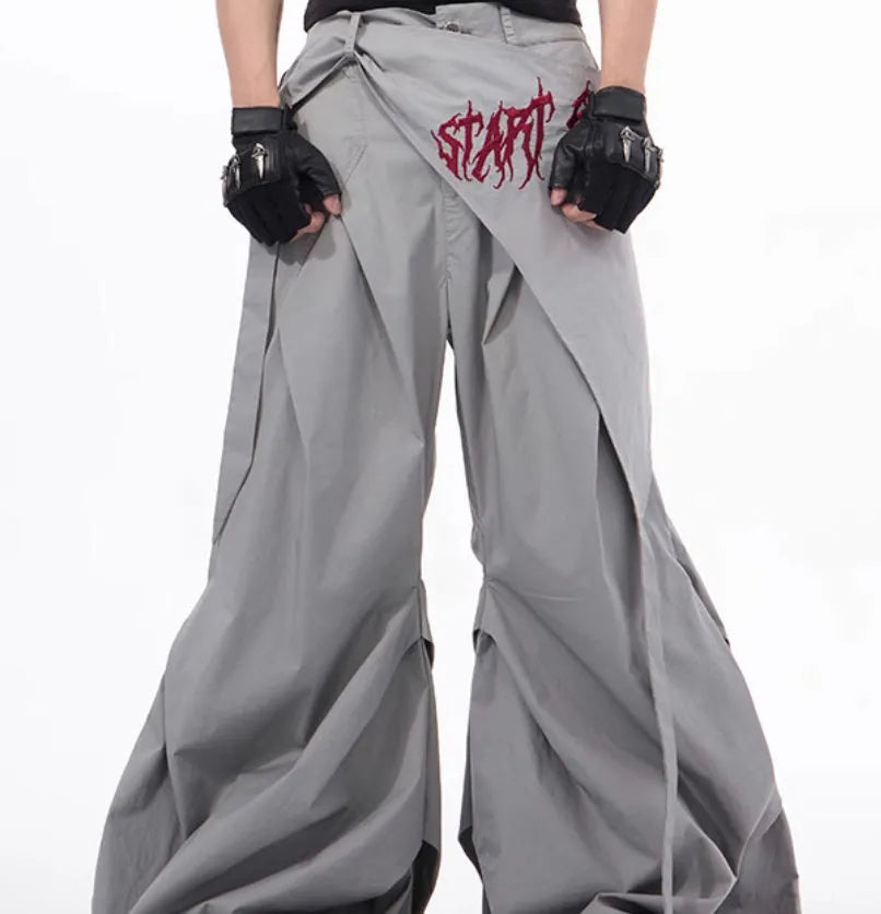 Boys wide-leg summer trousers in Korean style black or grey colour