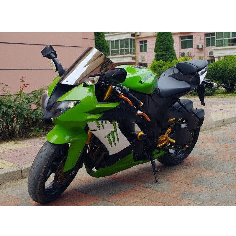 Motorcycle windscreen for Kawasaki ZX-6R and ZX-10R in blue and brown options