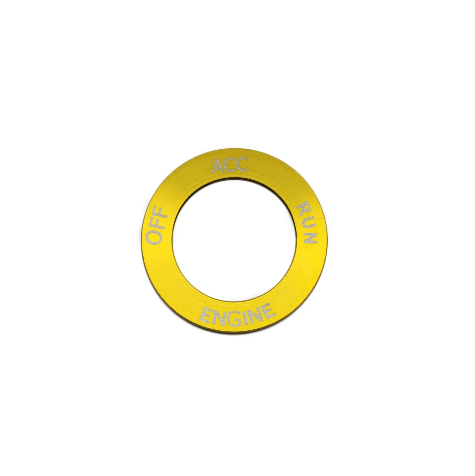 Aluminium alloy decorative ring for Dodge Challenger and Grand Cherokee air conditioning knob in blue.