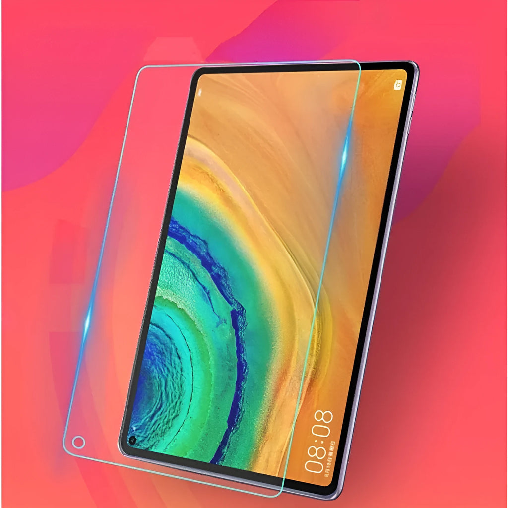Tempered glass screen protector for Huawei MatePad and MatePad Pro tablets on a white background.