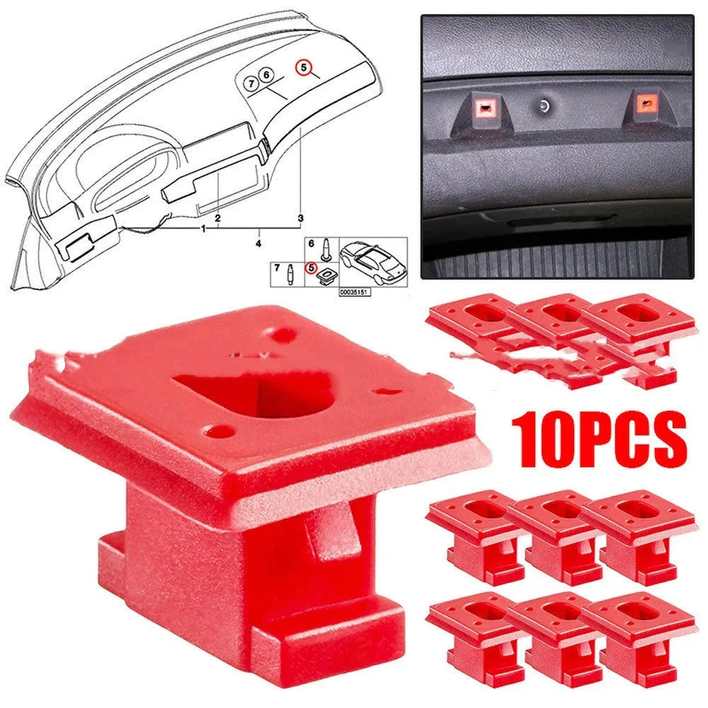 10 plastic BMW interior trim panel snap buckles for door and panel installation