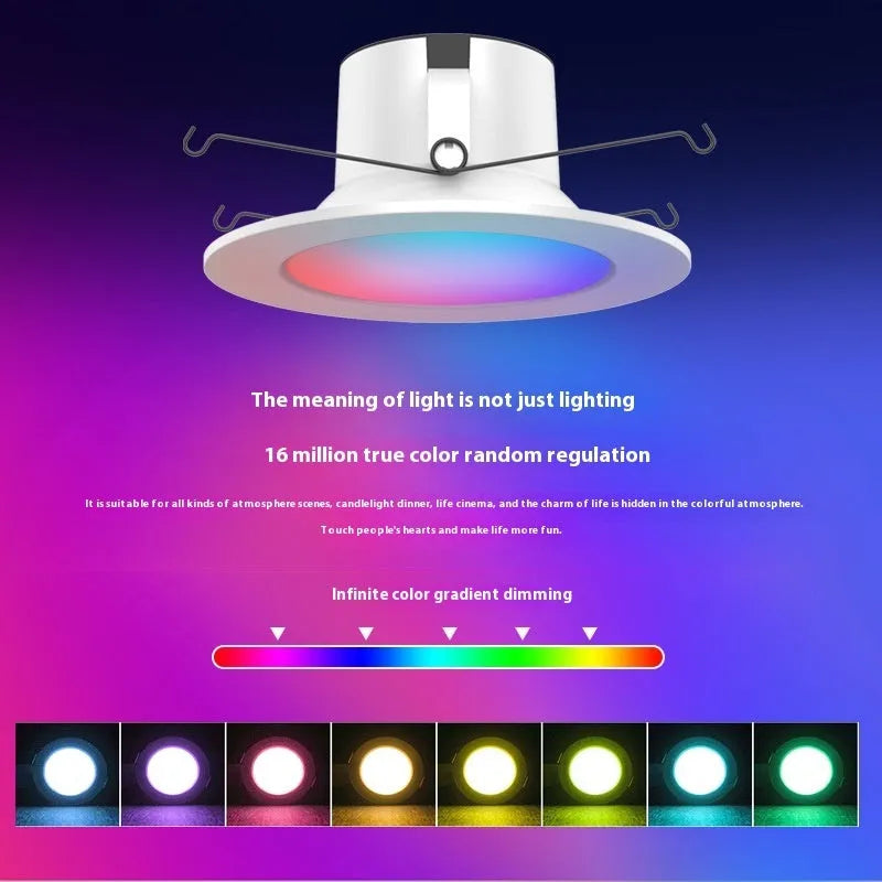 Smart RGBW colour changing ceiling lamp with American E26 base and remote control