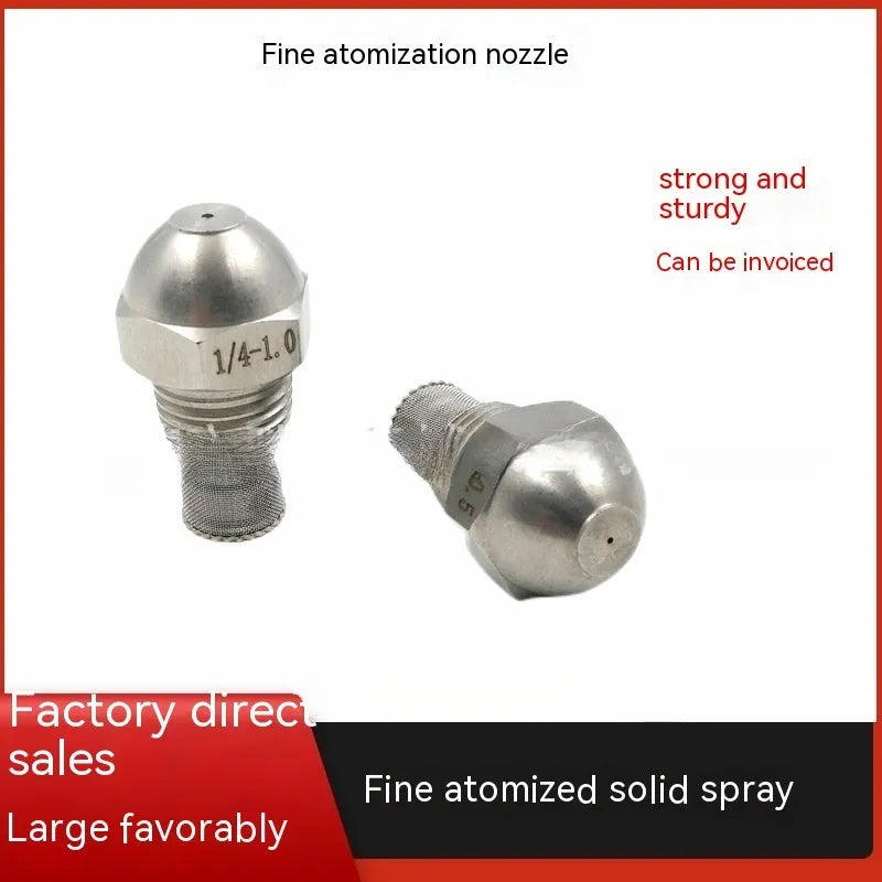 304 stainless steel fine atomisation spray nozzle with ten aperture sizes and external thread connection