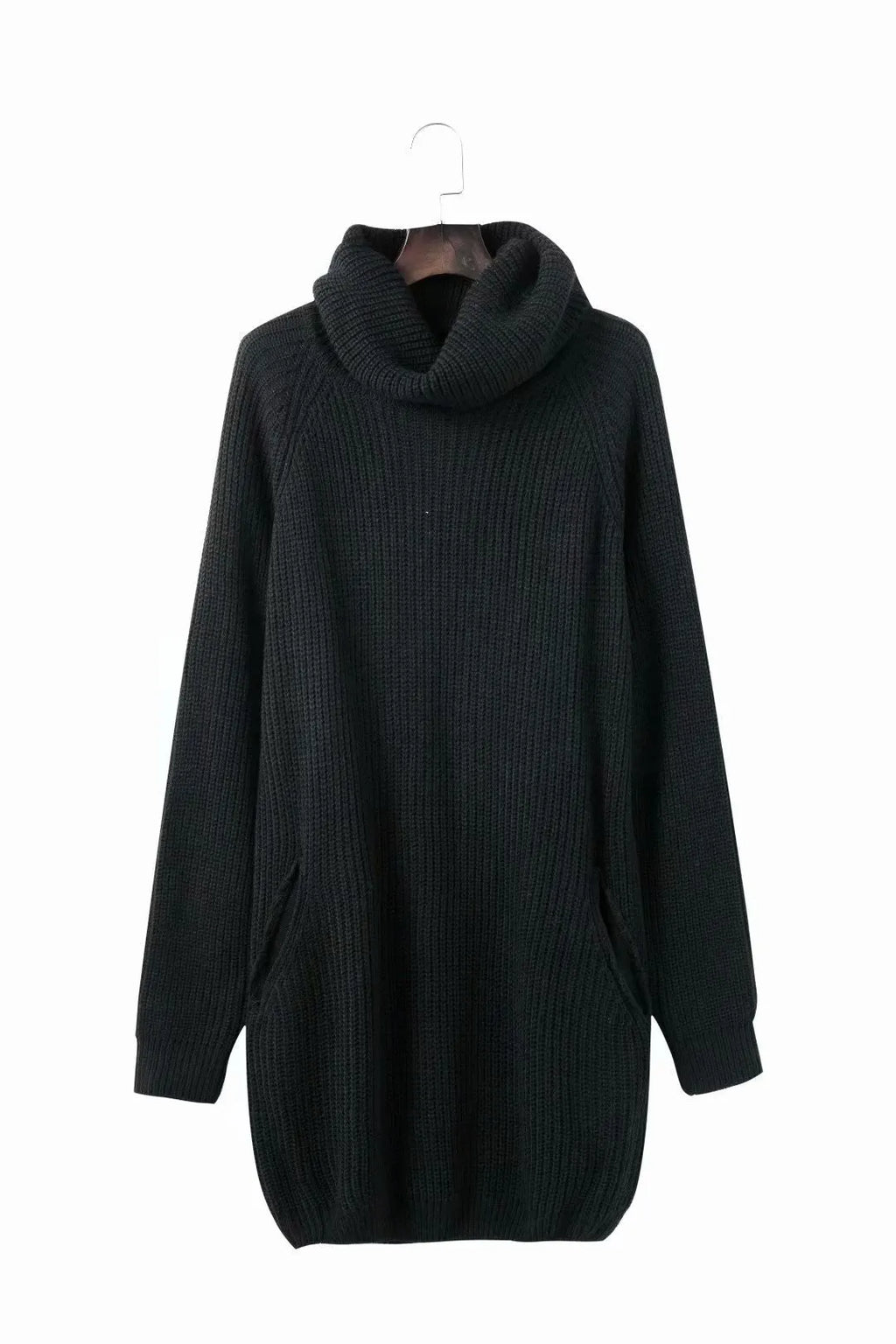 Women's V-neck pullover sweater with side pockets in imitation cashmere fabric