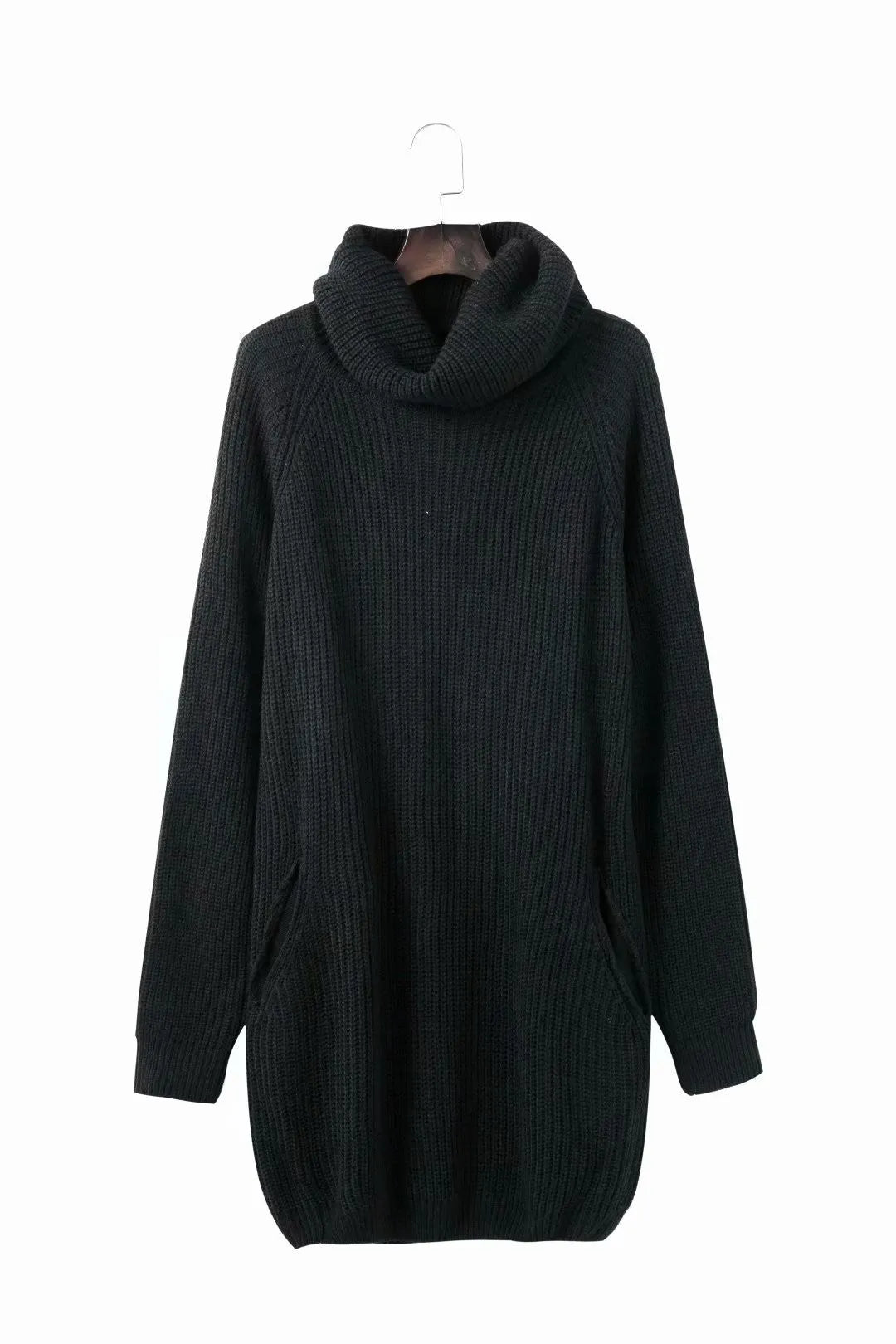 Women's V-neck pullover sweater with side pockets in imitation cashmere fabric