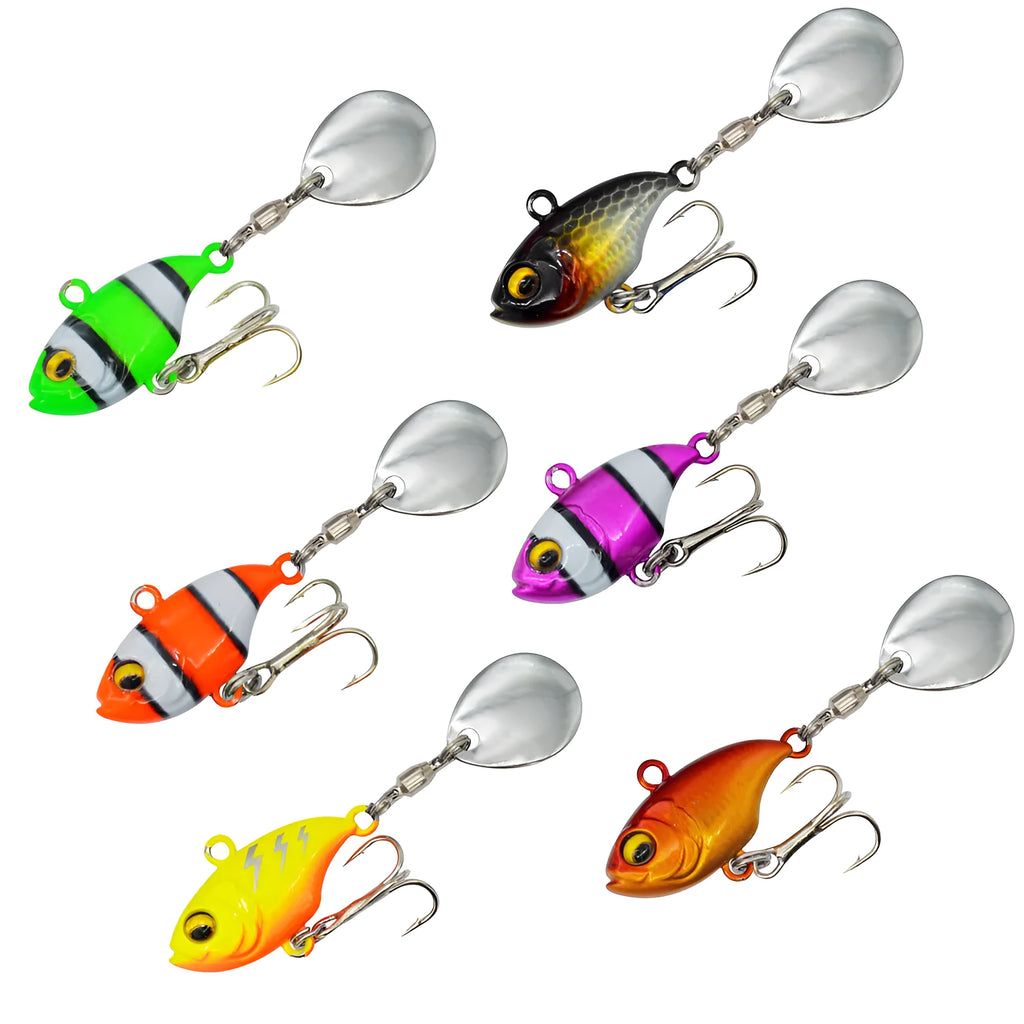 Metal sea fishing iron plate lure with rotating sequins in gold, black, and zebra pattern colour options