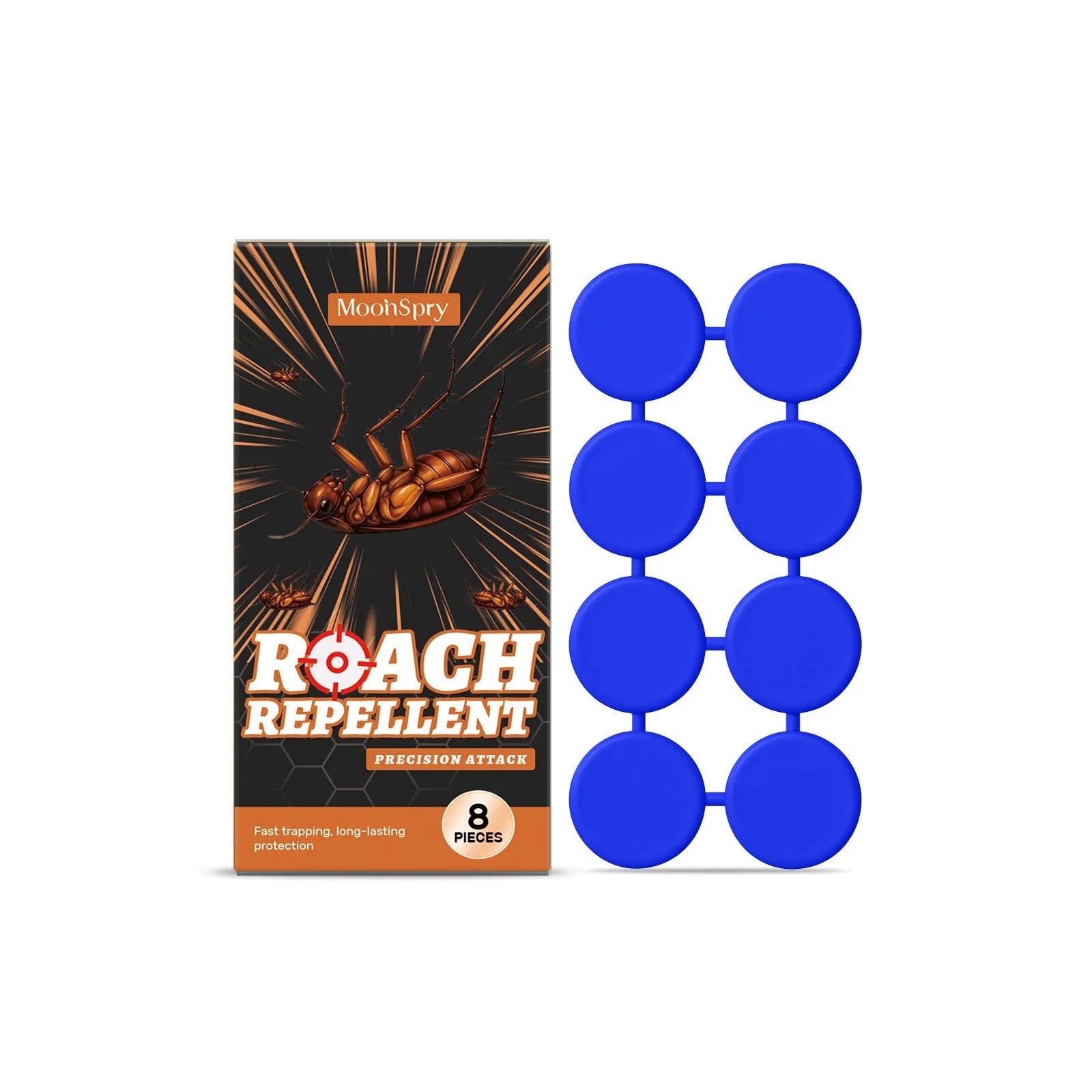 Cockroach killer bait station stickers and glue traps set for indoor household pest control