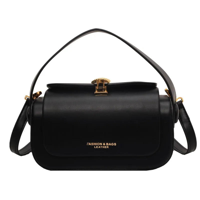 Women's personalised PU leather messenger bag with letter detailing and removable shoulder strap in beige colour