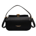 Women's personalised PU leather messenger bag with letter detailing and removable shoulder strap in beige colour