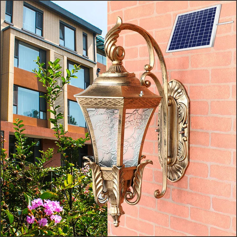 European-style black outdoor waterproof street lamp for courtyard garden lighting