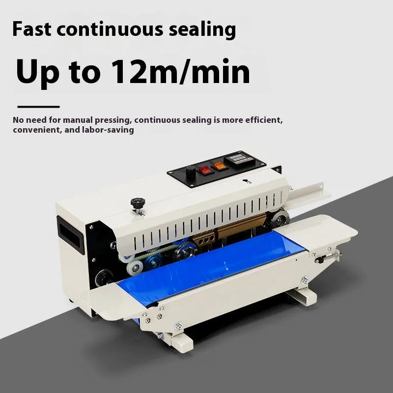 Compact L1 model steel seal manual can sealer machine for printing dates on lids.