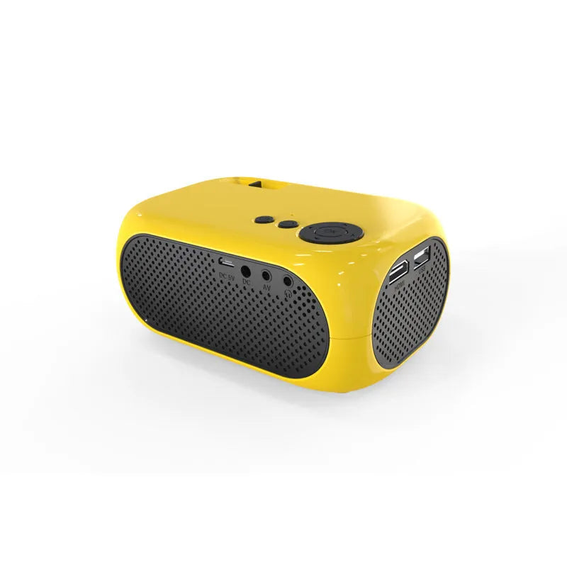 M24 micro mini portable projector in gold or white with UK, US, and EU plug options