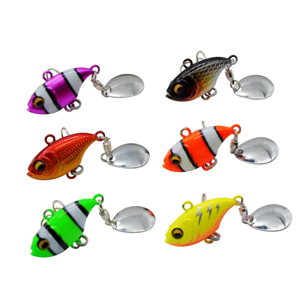 Metal sea fishing iron plate lure with rotating sequins in gold, black, and zebra pattern colour options
