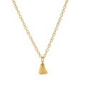 Women's ghost pendant necklace with titanium steel construction and twisted chain