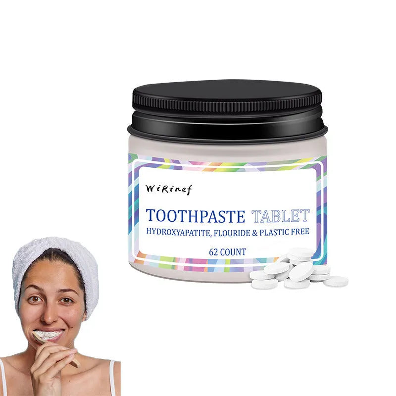 62 piece portable chewable toothpaste tablets TP19 solid formulation for travel oral hygiene