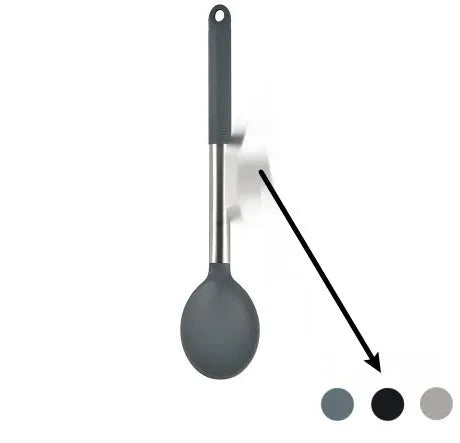12 piece silicone kitchenware set with rotating storage bucket including spatula, ladle, spoon and cooking utensils