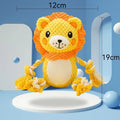 Lion and monkey plush squeaky dog toys bundle for medium and large dogs.