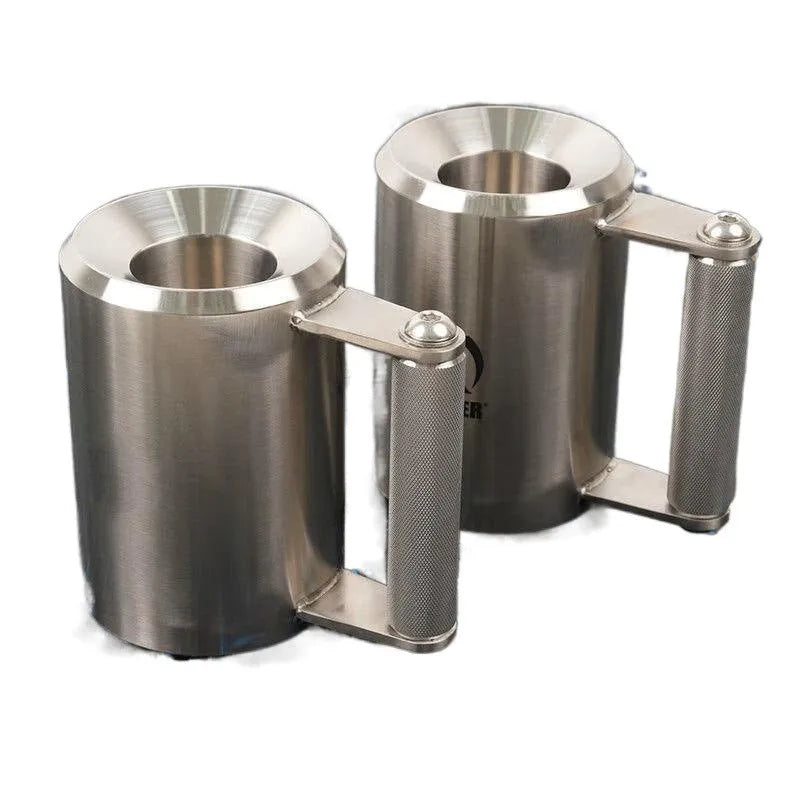 Silver stainless steel 8kg cast iron dumbbell cup for kettlebell training