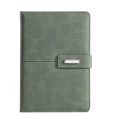 A5 notebook with PU leather cover in various colours including black, red, green, blue, and orange