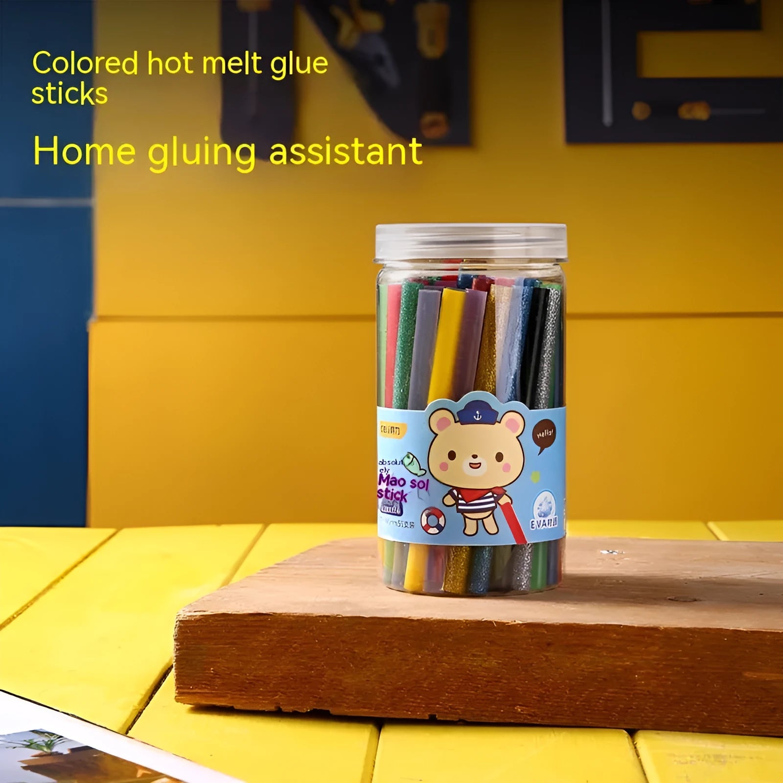 55 transparent hot melt glue sticks with 7mm diameter for glue gun use