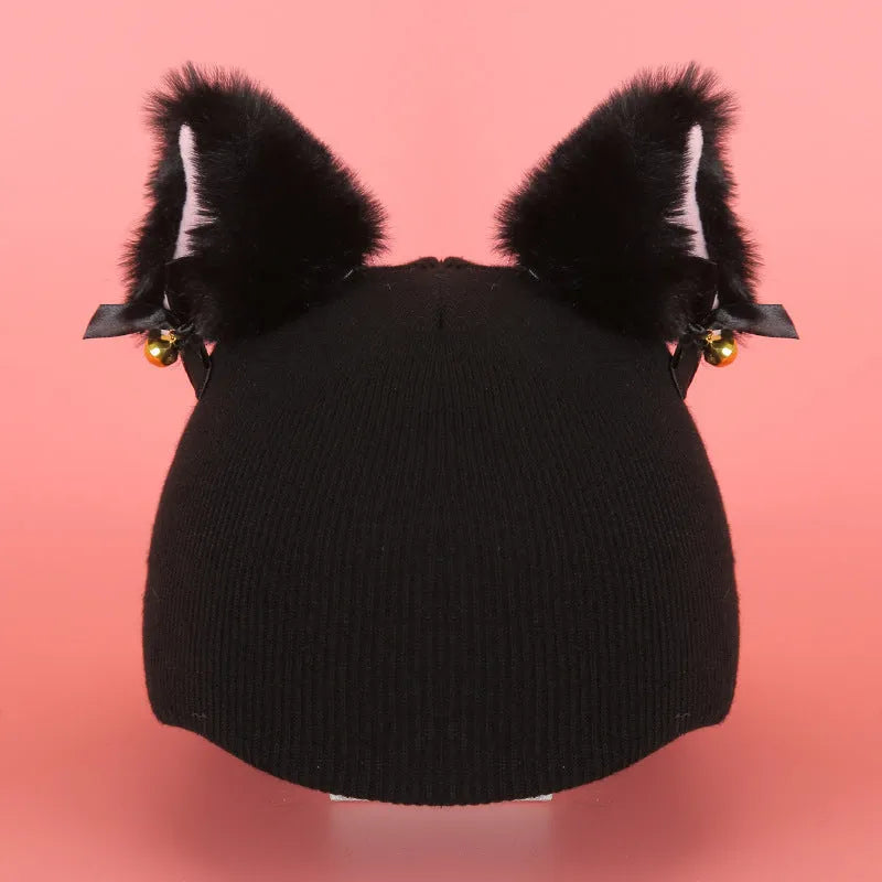 Plush fabric cartoon character helmet cover and matching hat cover set for costumes.