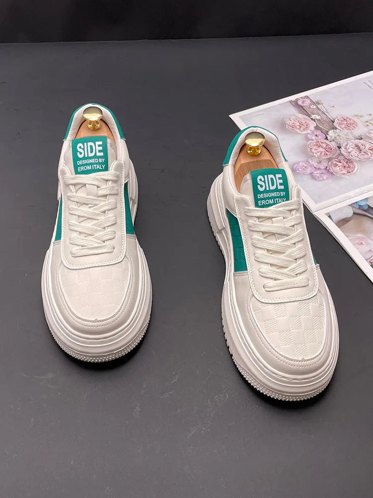 Unisex casual sports shoes in white green and white black colours with cloth upper and rubber foam sole