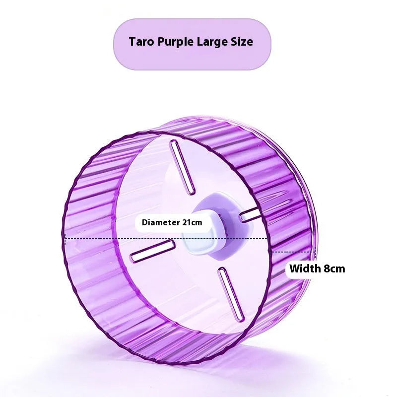 Plastic bird wheel treadmill running toy for parrots in transparent colour
