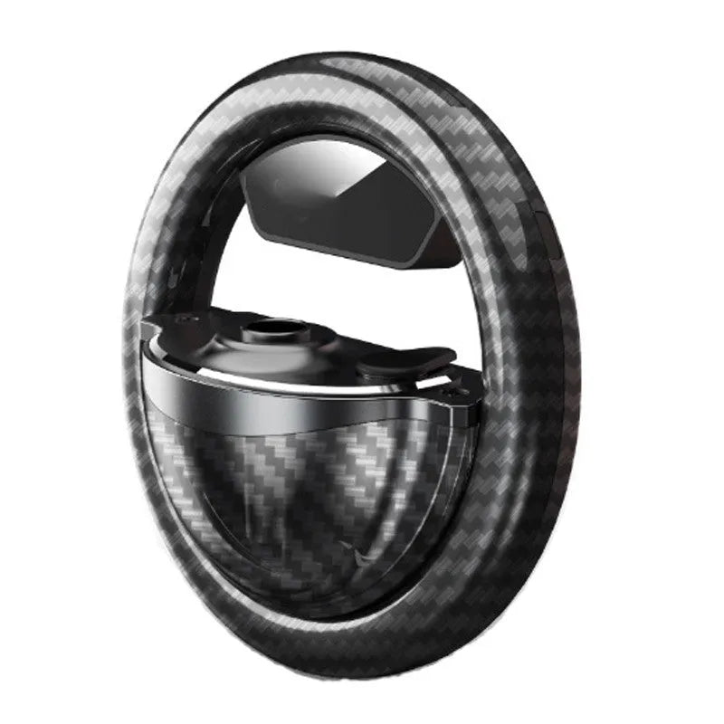 Black aromatherapy phantom LED rhythm lamp with circular perfume seat and USB-C charging port