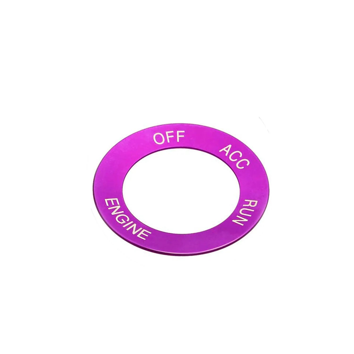 Aluminium alloy decorative ring for Dodge Challenger and Grand Cherokee air conditioning knob in blue.