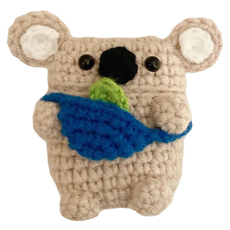Handmade knitted koala bear backpack protective sleeve for Apple AirPods earbuds