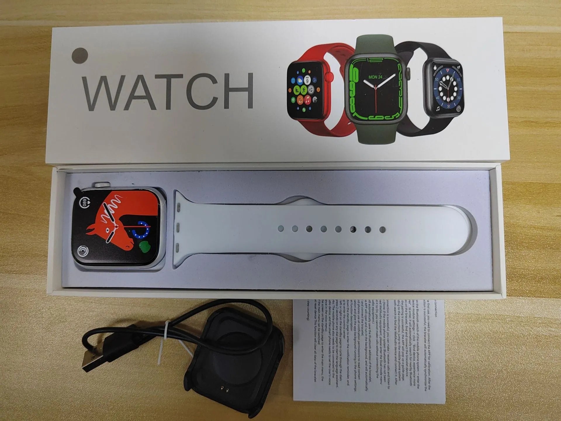 GT20 smart watch with black alloy case and silicone strap showing heart rate monitoring on screen