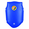 Red boxing helmet and chest protector set for training and competition