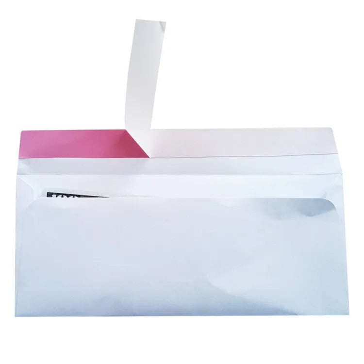 Blue tamper-evident confidential envelope with self-adhesive strip, dimensions 105mm by 240mm.
