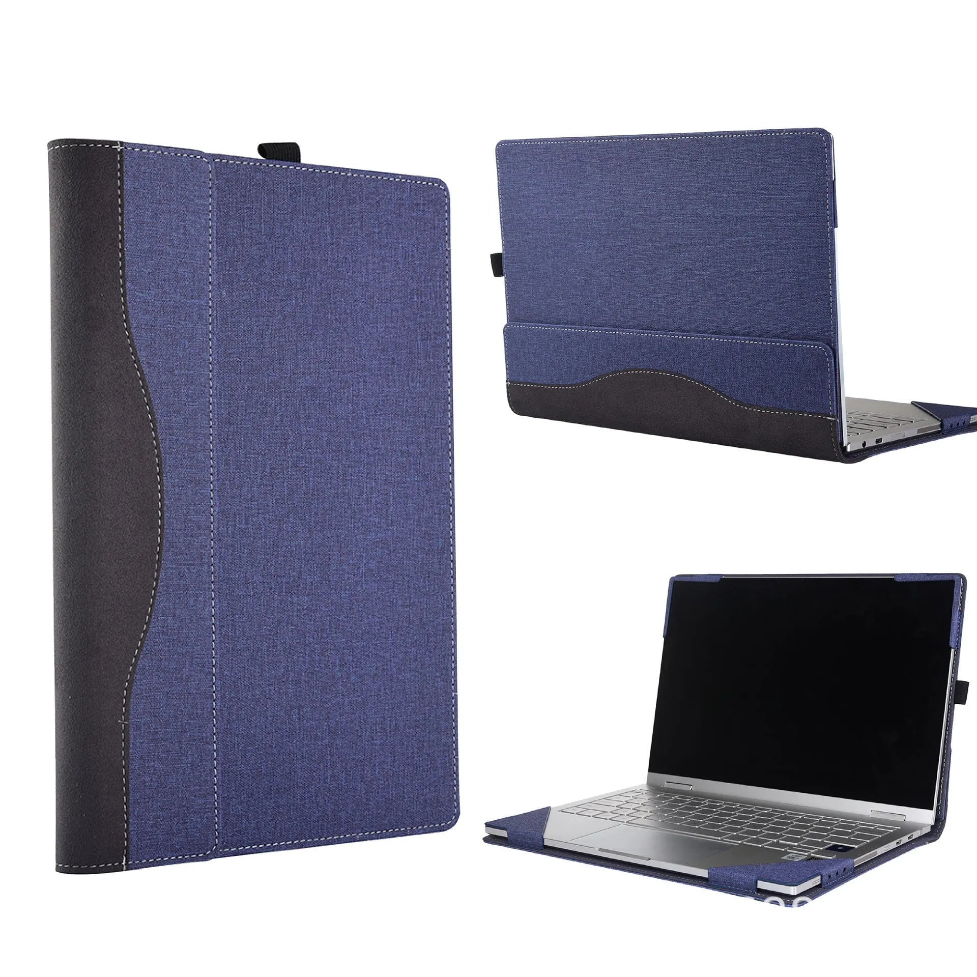 Black imitation leather protective sleeve for Microsoft Laptop6 with creative Chinese design and bracket style