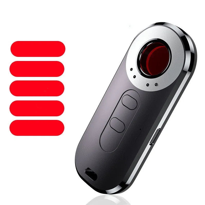 Compact infrared security detector with frequency monitoring capabilities and dual alarm modes