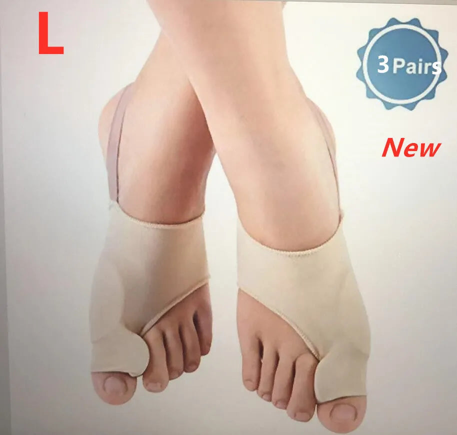Corrective toe socks with silicone gel bunion pad in three sizes S M L