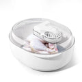 Modern aluminium quick defrosting plate for food, shown with optional USB cable kit.