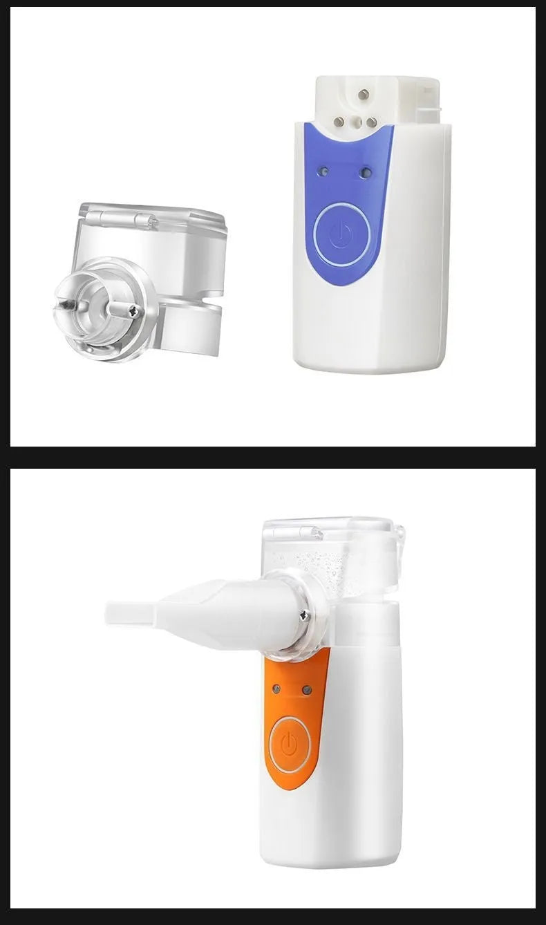 USB handheld columnar plastic nebuliser spray machine with built-in battery for household use